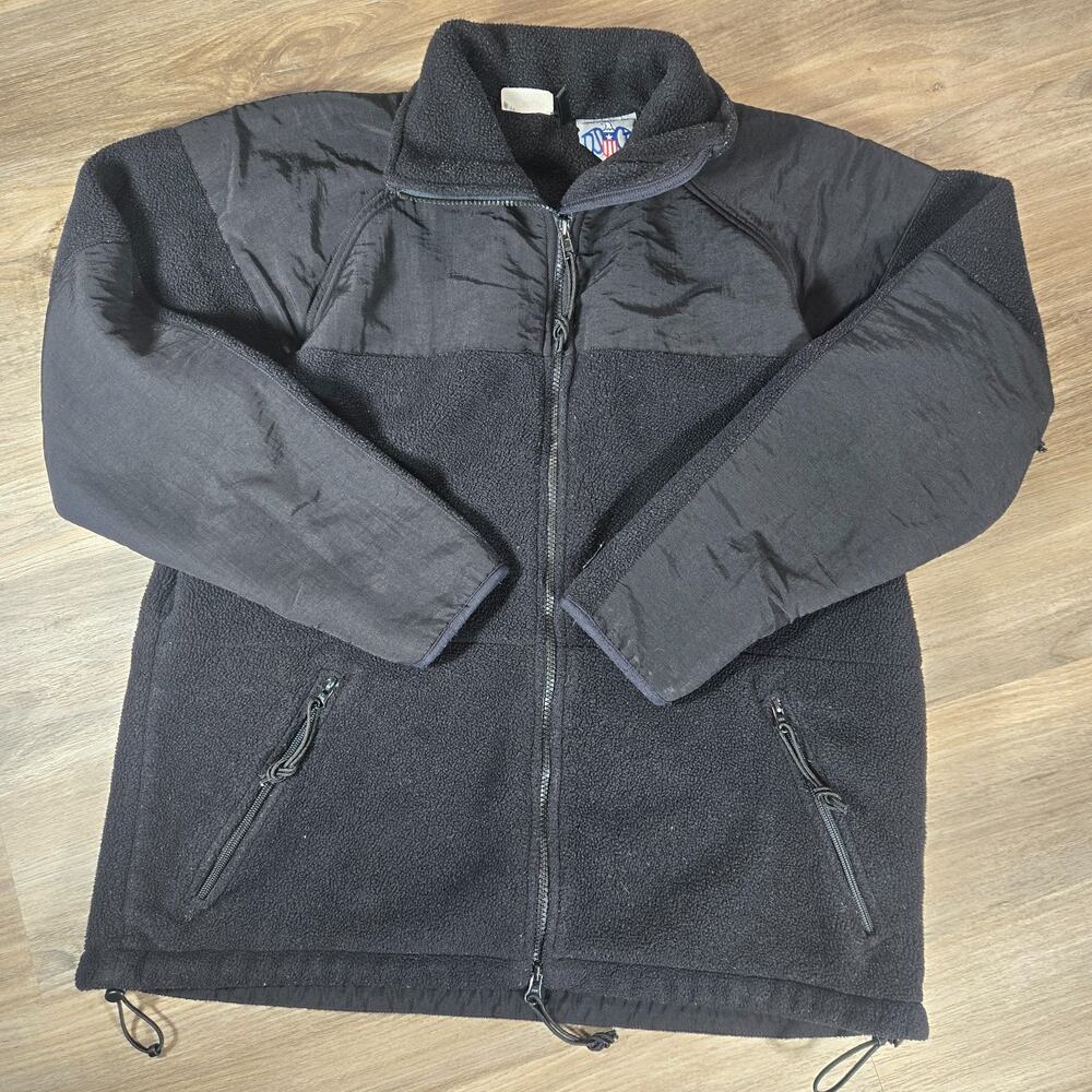 US Military DSCP Polartec Fleece Jacket Mens M Black Cold Weather Goodwill Army